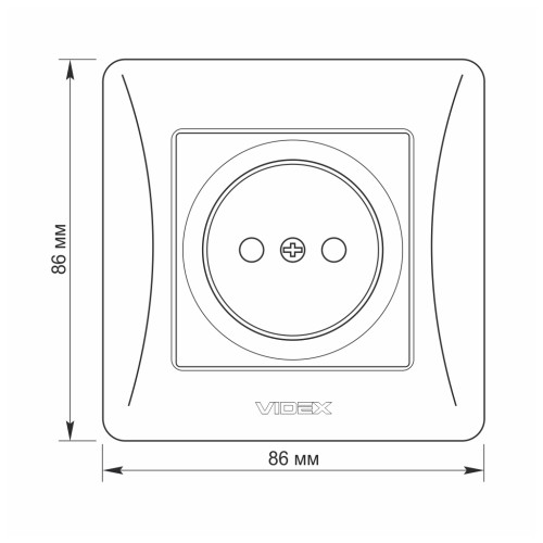Розетка Videx BINERA 1ая (VF-BNSK1-W)