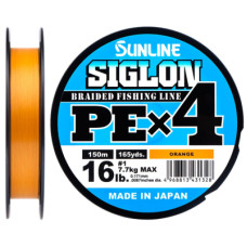 Шнур Sunline Siglon PE н4 300m 2.0/0.242mm 35lb/15.5kg Помаранч (1658.09.57)