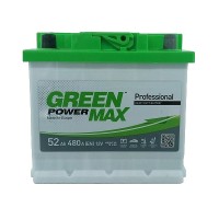 Акумулятор автомобільний GREEN POWER MAX 52Ah Ев (-/+) (480EN) (22374)