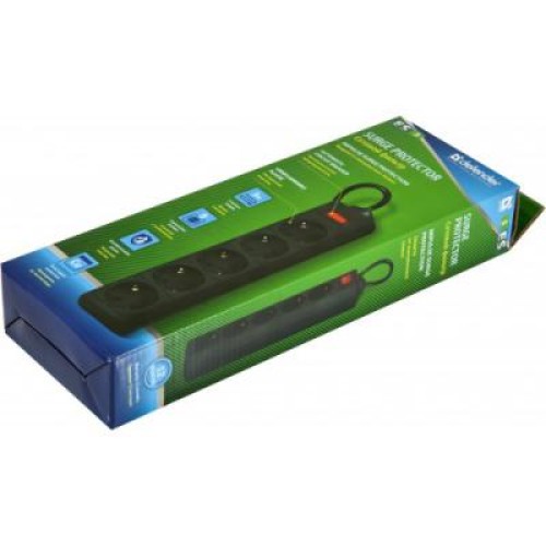 Мережевий фільтр живлення Defender ES 3m 5 роз. black (99485)