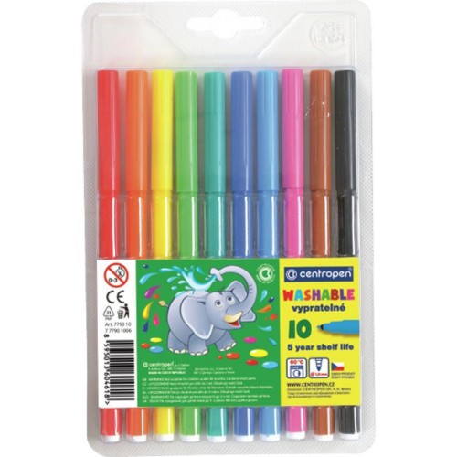 Фломастери Centropen 7790/10 Washable, 10 colors (7790/10 ТП)