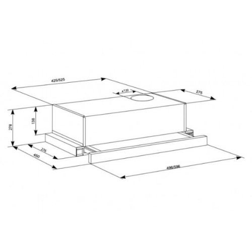 Витяжка кухонна Eleyus LOTUS 470 50 BG (LOTUS47050BG)