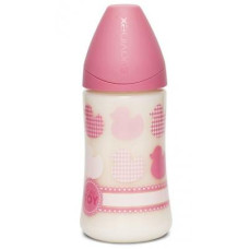Пляшечка для годування Suavinex Історії малюків 270 мл рожева (304381)