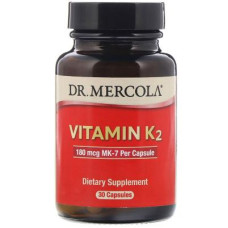 Вітамін Dr. Mercola Вітамін K2, 180 мкг, Vitamin K2, 30 капсул (MCL-01194)