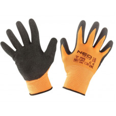 Захисні рукавички Neo Tools робочі, поліестер з латексним покриттям, р. 10 (97-641-10)