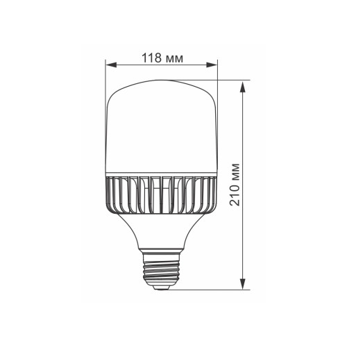 Лампочка Videx A118 50W E27 5000K (VL-A118-50275)