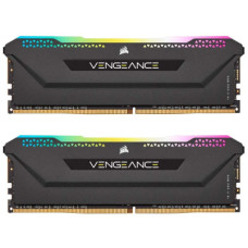 Модуль пам'яті для комп'ютера DDR4 16GB (2x8GB) 3200 MHz Vengeance RGB PRO Black Corsair (CMH16GX4M2E3200C16)