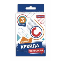 Крейда 1 вересня кольорова 3 шт, JUMBO "Geometry" (400406)