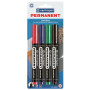 Маркер Centropen Permanent 8566 2,5 мм, round tip, SET 4colors (BLister) (8566/4/BL)