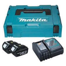 Акумулятор до електроінструменту Makita набір LXT (BL1830x2, DC18RC, Makpac1) (197952-5)