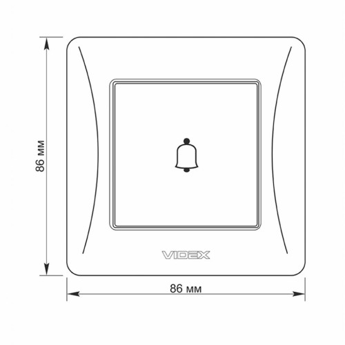 Кнопка дзвінка Videx BINERA 1кл кремова (VF-BNDB1-CR)