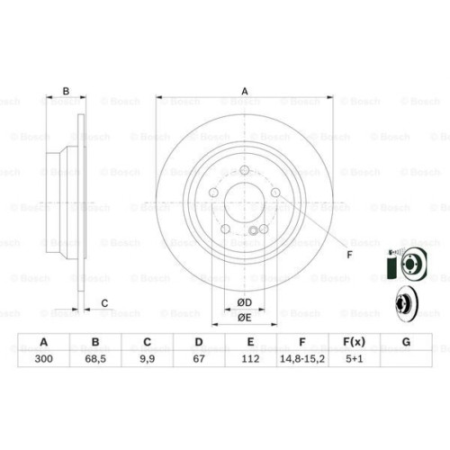 Гальмівний диск Bosch 0 986 479 041