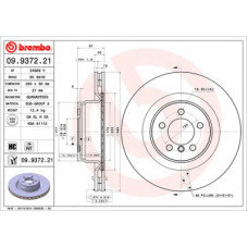 Гальмівний диск Brembo 09.9372.21