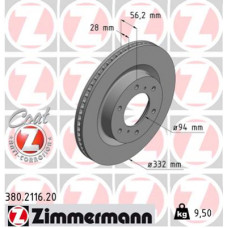 Гальмівний диск ZIMMERMANN 380.2116.20
