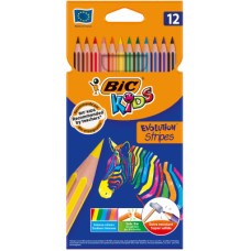 Олівці кольорові Bic Evolution Stripers 12 шт (bc9505221)