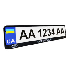Рамка номерного знака CarLife пластик з об'ємними літерами Toyota (2шт) (24-017)