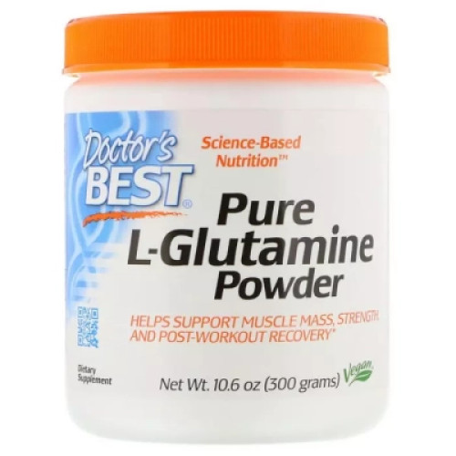 Амінокислота Doctor's Best Глютамин в порошку, L-Glutamine Powder, 300 гр. (DRB-00491)