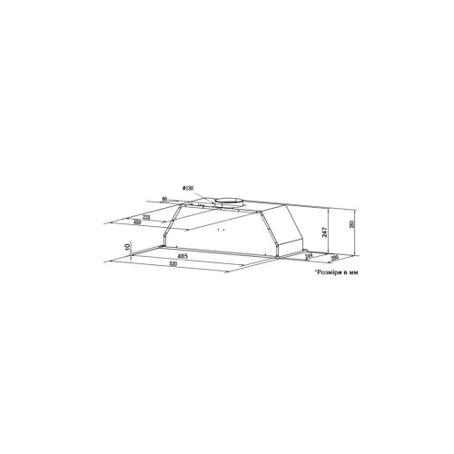 Витяжка кухонна Interline WIND BL A/60/GL/ST