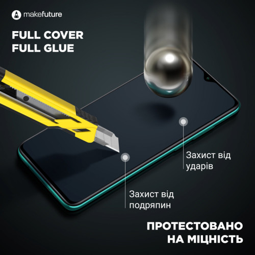 Скло захисне MakeFuture Apple iPhone 13/13 Pro Full Cover Full Glue (MGF-AI13/13P)