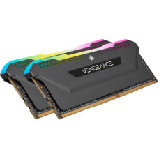 Модуль пам'яті для комп'ютера DDR4 32GB (2x16GB) 3200 MHz Vengeance RGB PRO SL Black Corsair (CMH32GX4M2E3200C16)