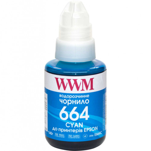 Чорнило WWM Epson L110/L210/L300 140г Cyan (E664C)