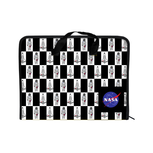 Папка - портфель Kite A4 на блискавці NASA, 1 відділення (NS21-202)