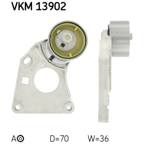 Натягувач ременя з роликом SKF VKM 13902