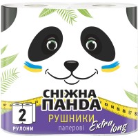 Паперові рушники Сніжна Панда Extra Long 2 шари 200 відривів 2 рулони (4823019010800)