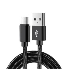 Дата кабель USB 2.0 AM to Micro 5P 1m nylon black Vinga (VCPDCMNB1BK)