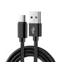 Дата кабель USB 2.0 AM to Micro 5P 1m nylon black Vinga (VCPDCMNB1BK)