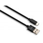 Дата кабель USB 2.0 AM to Micro 5P 1m nylon black Vinga (VCPDCMNB1BK)