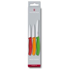 Набір ножів Victorinox SwissClassic 3 шт Red, Orange. Green (6.7116.32)