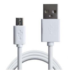 Дата кабель USB 2.0 AM to Micro 5P 2.5m white Grand-X (PM025W)