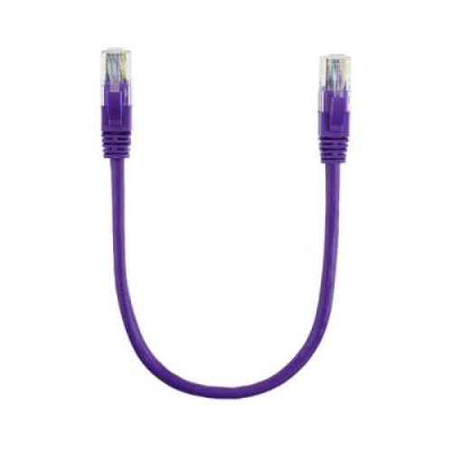 Патч-корд 0.5м, RJ-45, Cat.5e, CU, медь, фіолетовий Ritar (PCR-CU/0.5Pe / 14089)