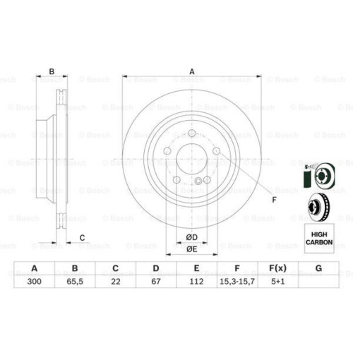 Гальмівний диск Bosch 0 986 479 042