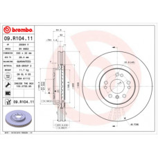 Гальмівний диск Brembo 09.R104.11