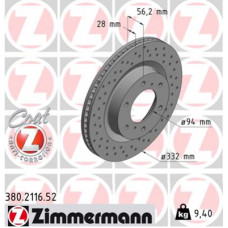 Гальмівний диск ZIMMERMANN 380.2116.52