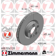 Гальмівний диск ZIMMERMANN 600.3247.20