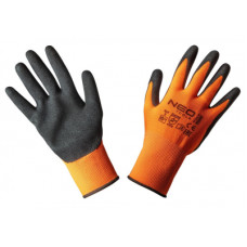Захисні рукавички Neo Tools робочі, поліестер з нітриловим покриттям (піщаний),р. 10 (97-642-10)