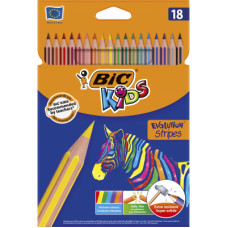 Олівці кольорові Bic Evolution Stripes 18 шт (bc950524)