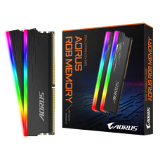 Модуль пам'яті для комп'ютера DDR4 16GB (2x8GB) 3733 MHz AORUS RGB Fusion 2.0 Memory boost GIGABYTE (GP-ARS16G37D)