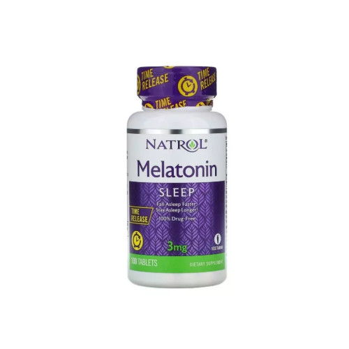 Амінокислота Natrol Мелатонін, Повільне вивільнення, Melatonin, Time Release, 3 (NTL-00458)