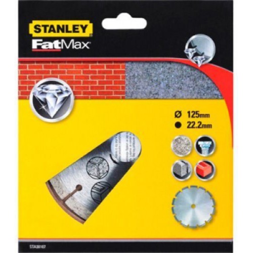 Диск Stanley алмазний 125x22.2 бетон/цегла сегментований (STA38107)