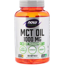 Трави Now Foods Олія МСТ, MCT Oil, 1000 мг, 150 желатинових капсул (NOW-02196)