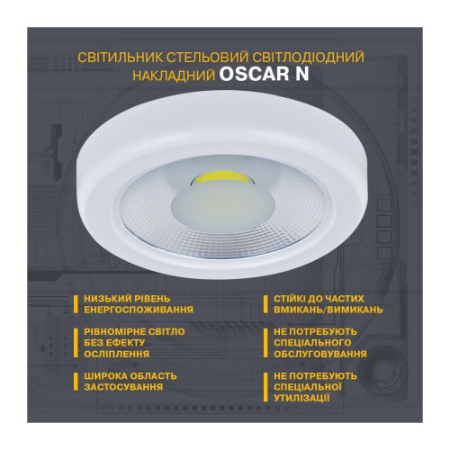 Світильник Electrum Oscar N- 40W 4000К IP54 (B-LD-1972)