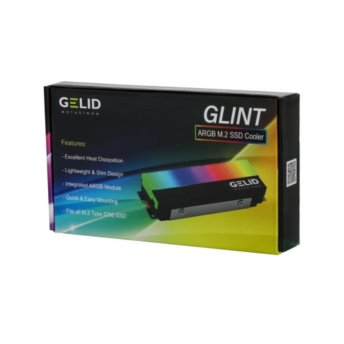 Радіатор охолодження Gelid Solutions GLINT ARGB M.2 2280 SSD (M2-RGB-01)