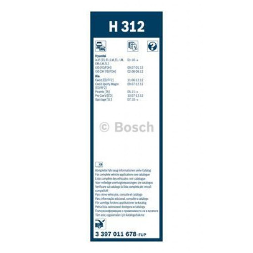 Щітка склоочисника Bosch 3 397 011 678