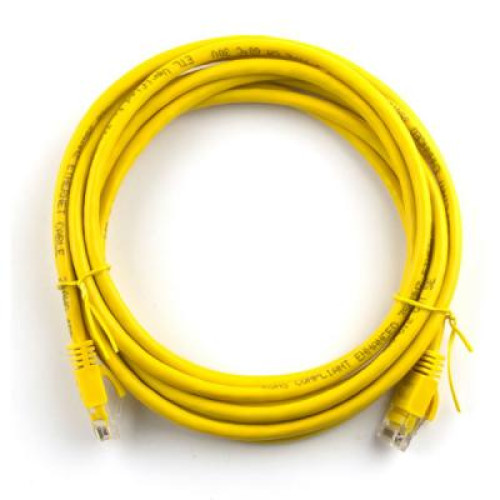 Патч-корд 1.5м, RJ-45, Cat.5e, CU, мідь, жовтий Ritar (PCR-CU/1.5Yw / 04284)