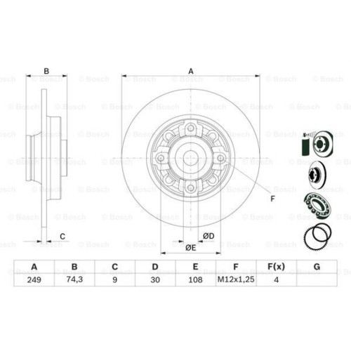 Гальмівний диск Bosch 0 986 479 400