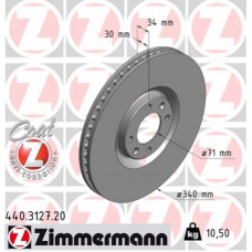 Гальмівний диск ZIMMERMANN 440.3127.20